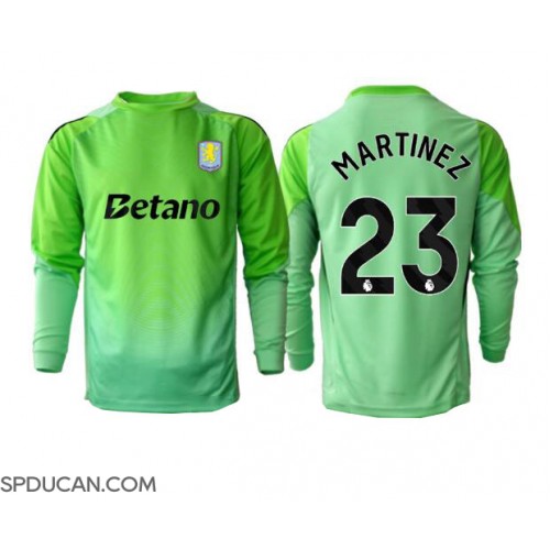 Muški Nogometni Dres Aston Villa Emiliano Martinez #23 Golmanski Gostujuci 2025-26 Dugi Rukav